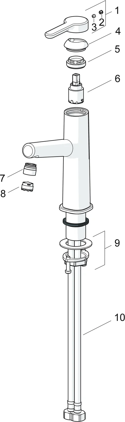 HansaDESIGNO Style Waschtischarmatur 5183 Zugstangenablaufgarnitur Ausladung 128 mm DN15 Chrom