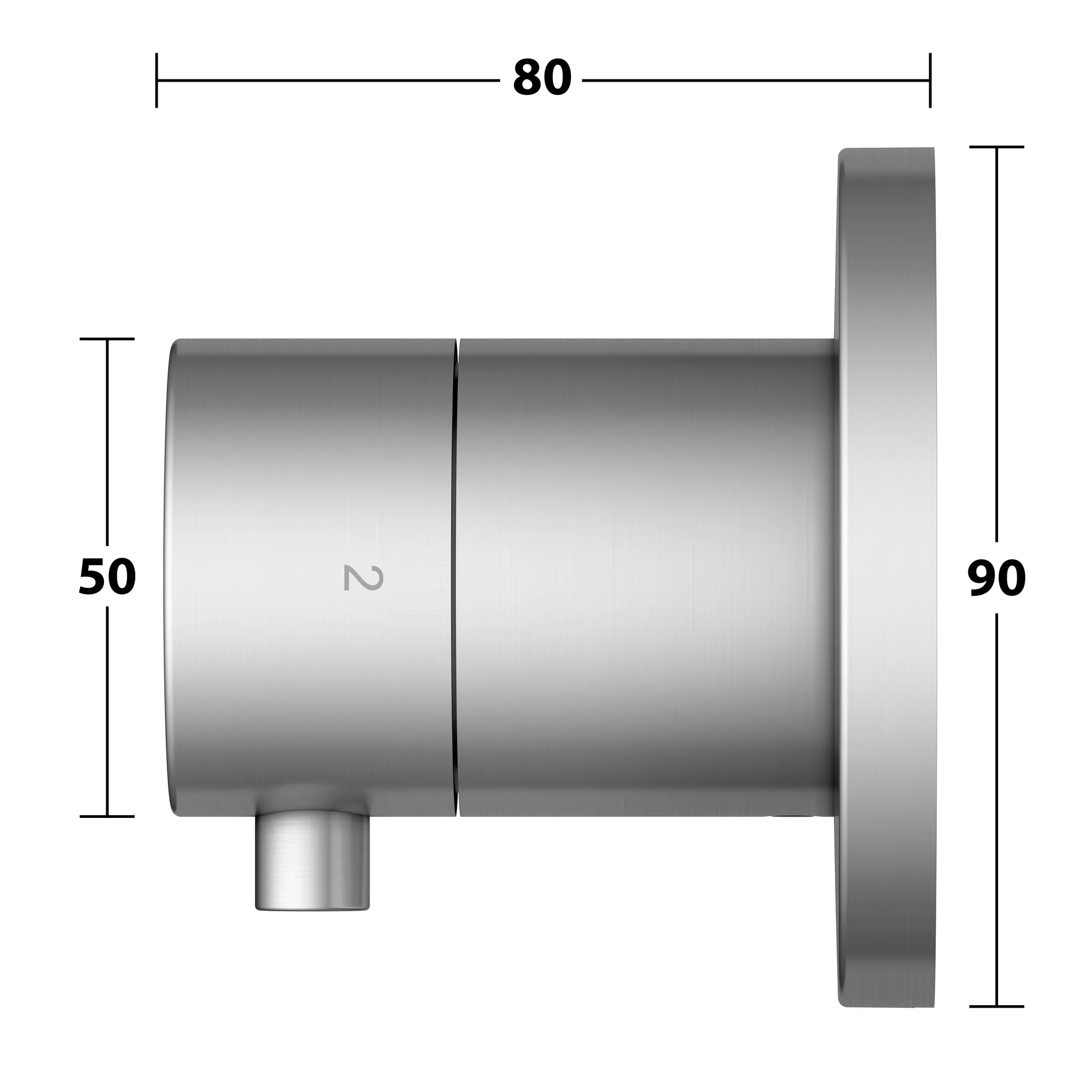 KEUCO IXMO Ab- und Umstellventil Unterputz für 2 Verbraucher IXMO Comfort, rund Edelstahl-finish