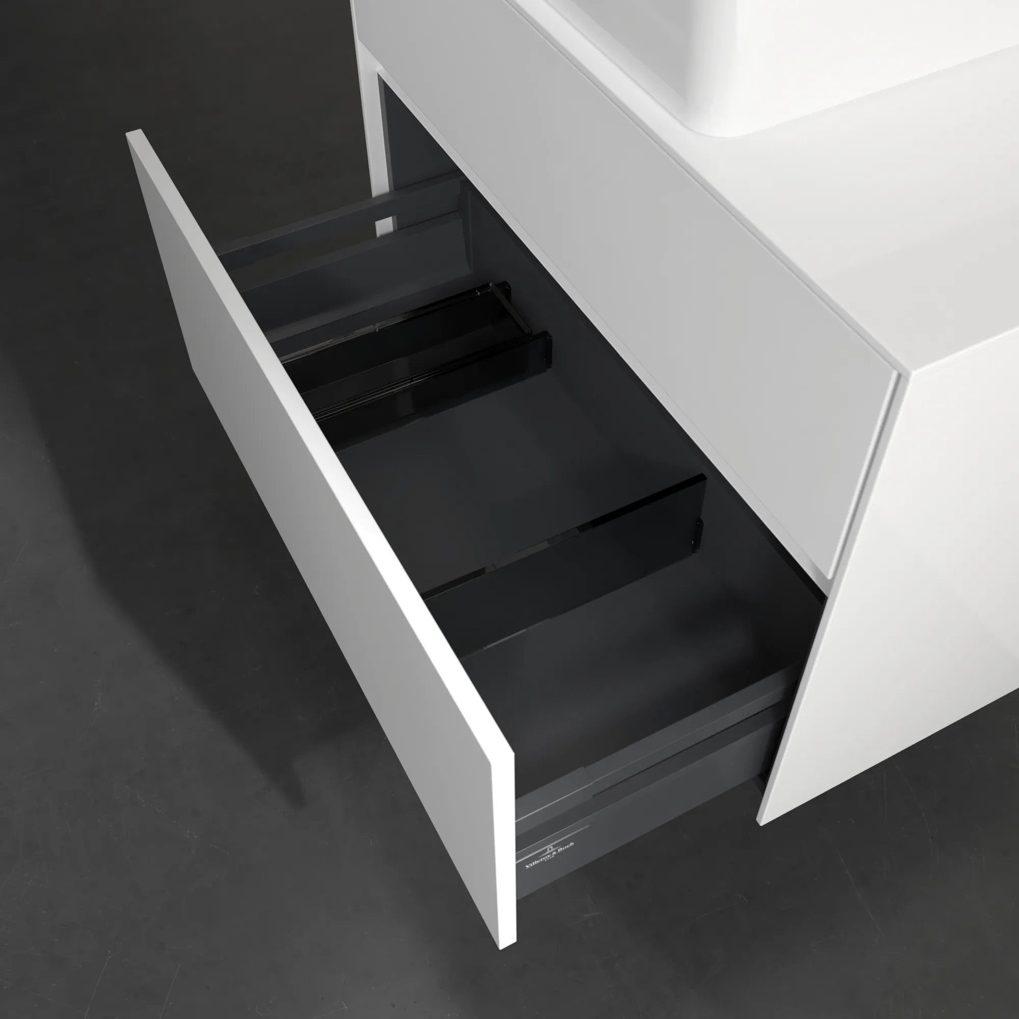 Villeroy & Boch Waschtischunterschrank „Collaro“ 800 × 548 × 500 mm Glossy White, ohne Beleuchtung, für Becken mittig