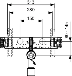 TECEprofil Anschlusseinheit Waschtisch für TECEflex Hygienebox TECEprofil Anschlusseinheit Waschtisch für TECEflex Hygienebox