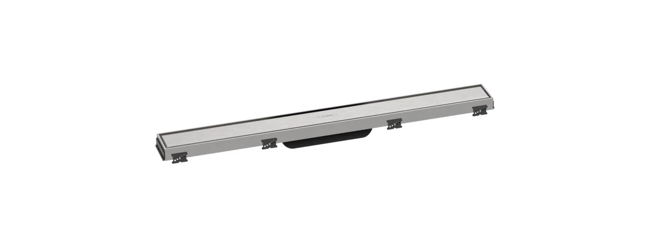Hansgrohe RainDrain Match Duschrinne 700 mm, höhenverstellbarer Rahmen, Edelstahl gebürstet