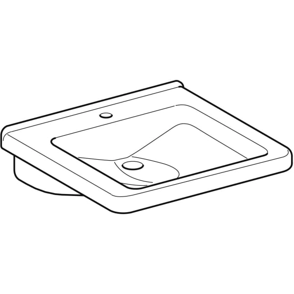 Wandwaschtisch „Renova Comfort Square“, rechteckig 55 × 52,5 cm in weiß alpin