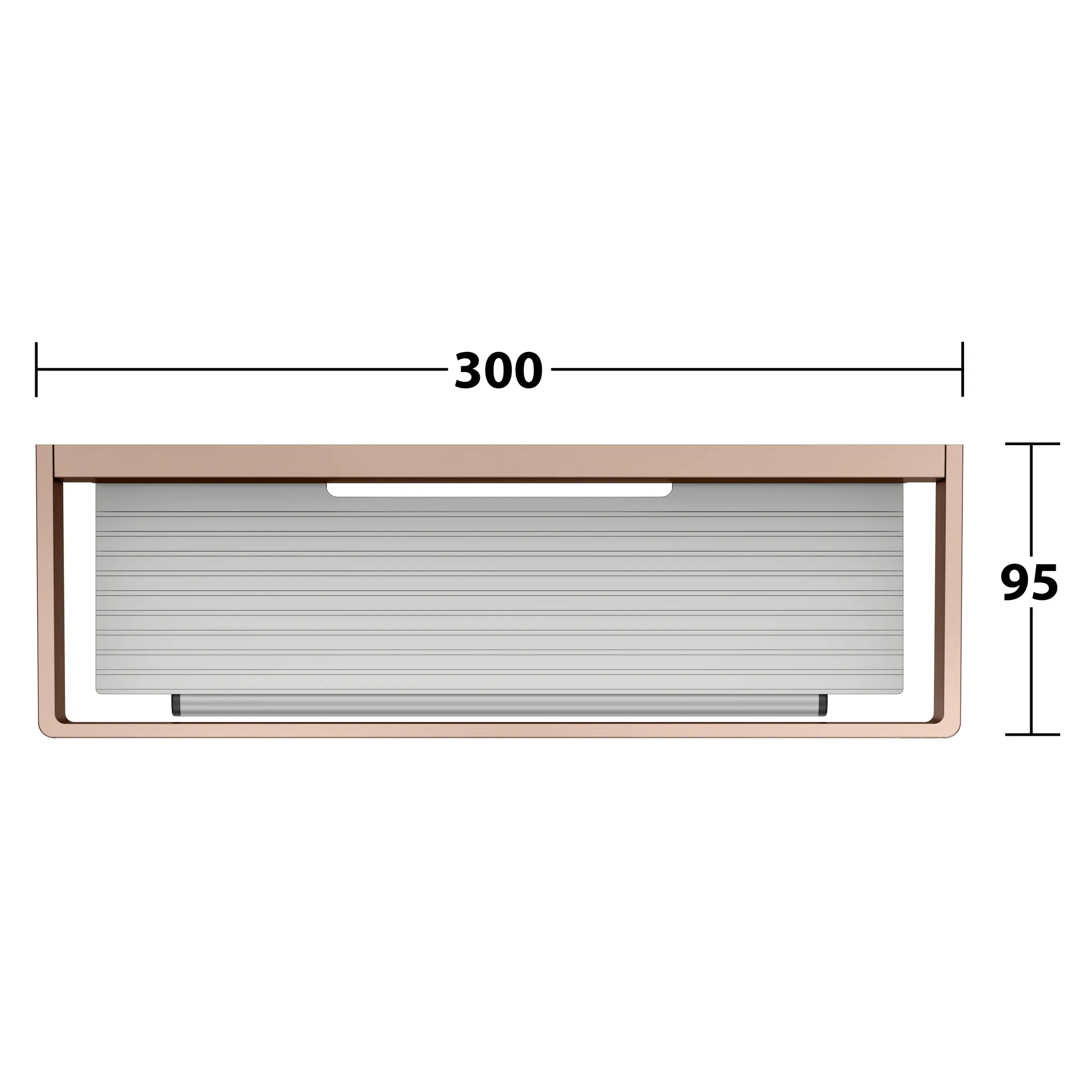 KEUCO EDITION 11 Duschablage mit Glasabzieher Rotgold gebürstet / Alu KEUCO EDITION 11 Duschablage mit Glasabzieher Rotgold gebürstet / Alu