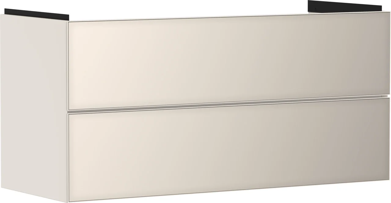 Hansgrohe Xevolos E Waschtischunterschrank Sandbeige Matt 1180x475 mm mit 2 Schubkästen, grifflos, PushOpen, SoftClose Hansgrohe Xevolos E Waschtischunterschrank Sandbeige Matt 1180x475 mm mit 2 Schubkästen, grifflos, PushOpen, SoftClose