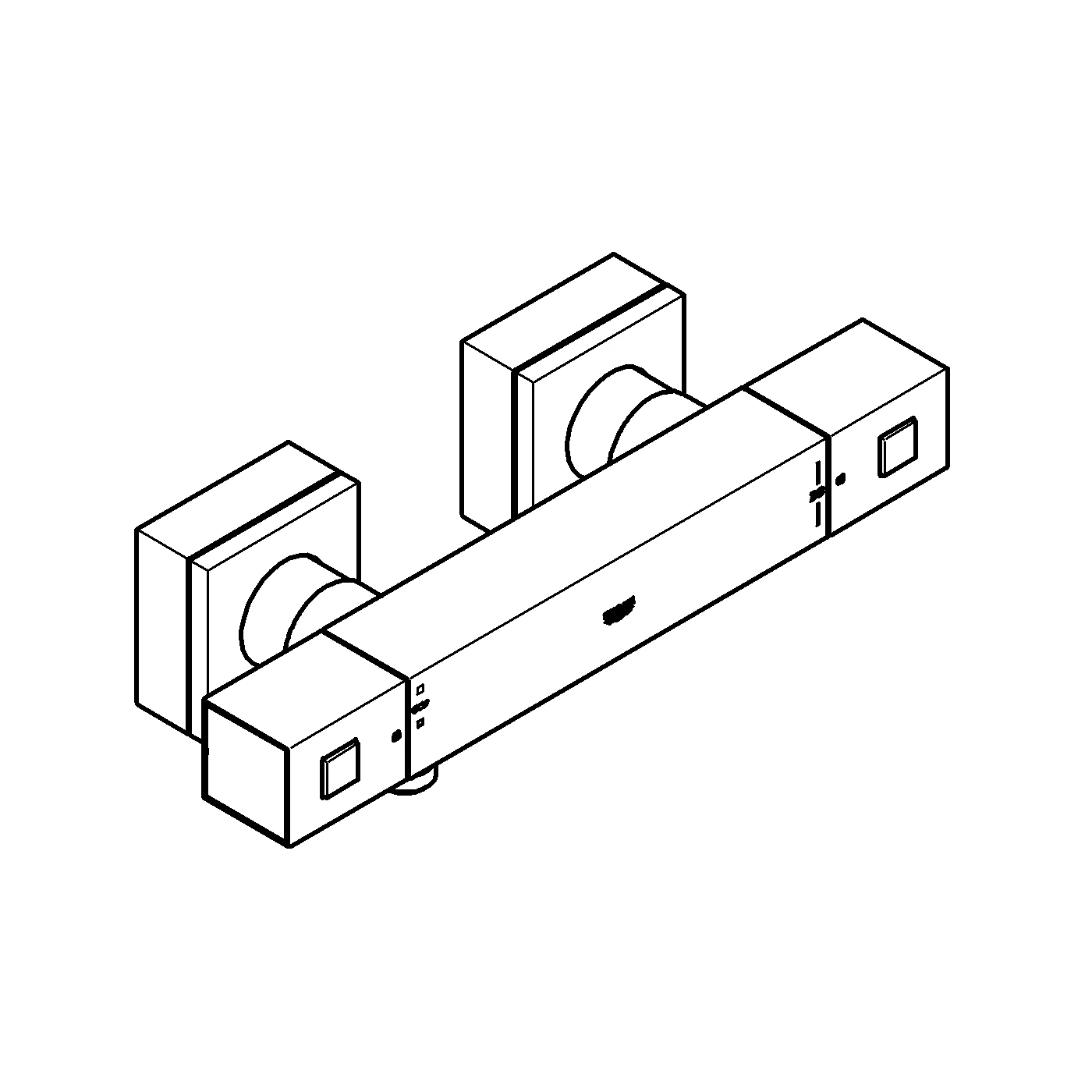 Thermostat-Brausebatterie Grohtherm Cube 34488, Wandmontage, eigensicher, chrom