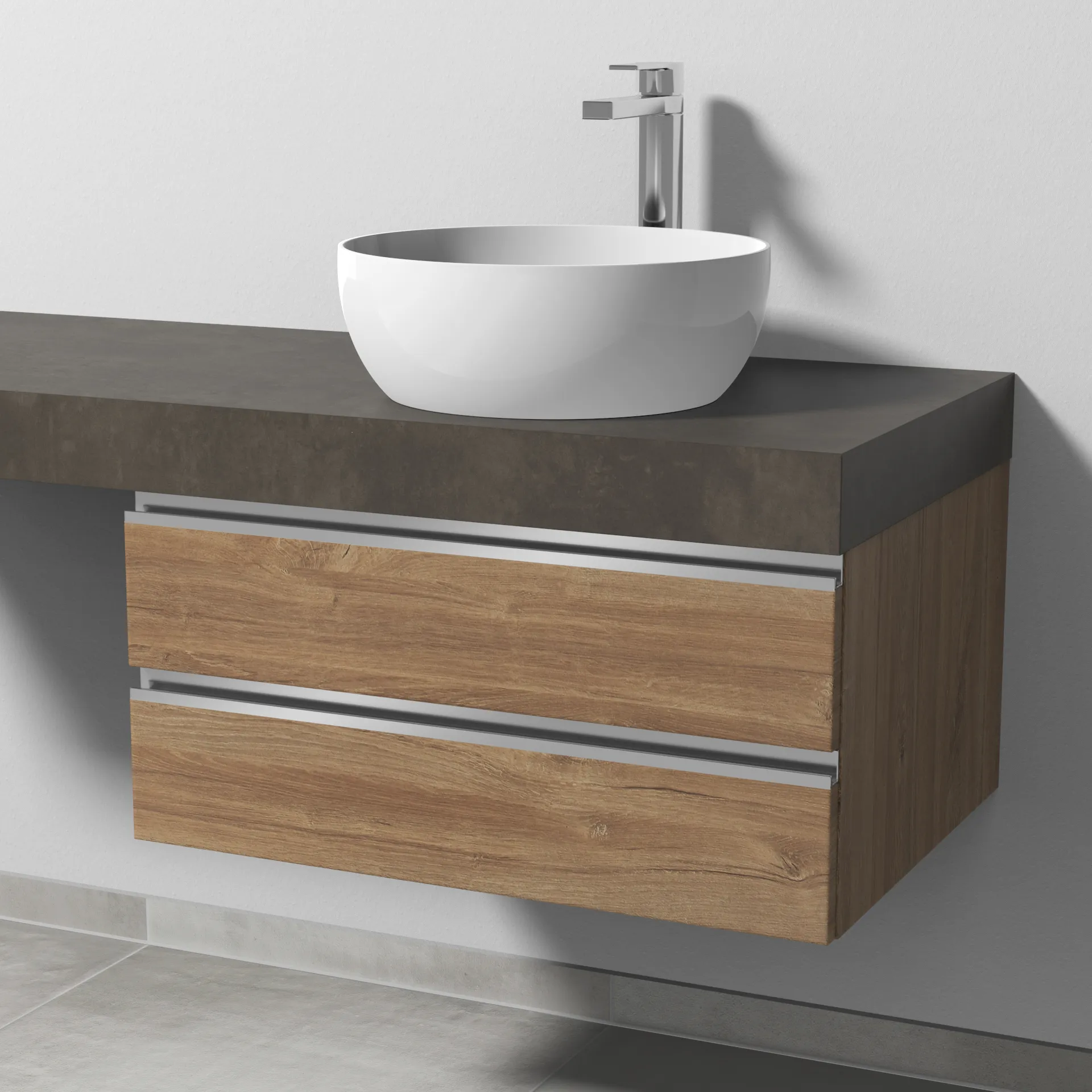 Sanipa Waschtischunterschrank „2morrow“ 700 × 340 × 520 mm in Eiche Kansas