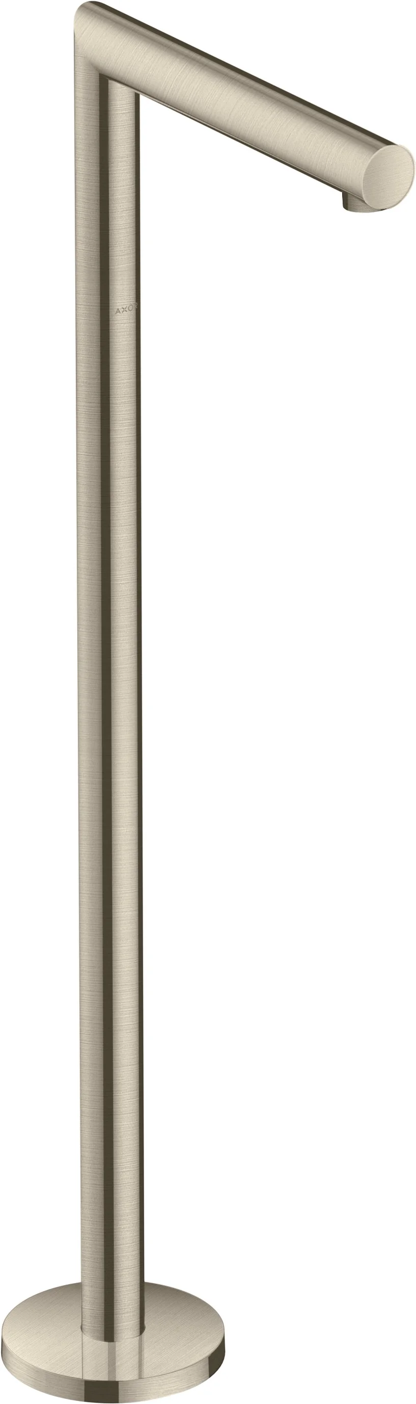 Hansgrohe AXOR Uno Wanneneinlauf gerade bodenstehend, Brushed Nickel, Ausladung 226 mm, maximale Durchflussmenge 18 l/min