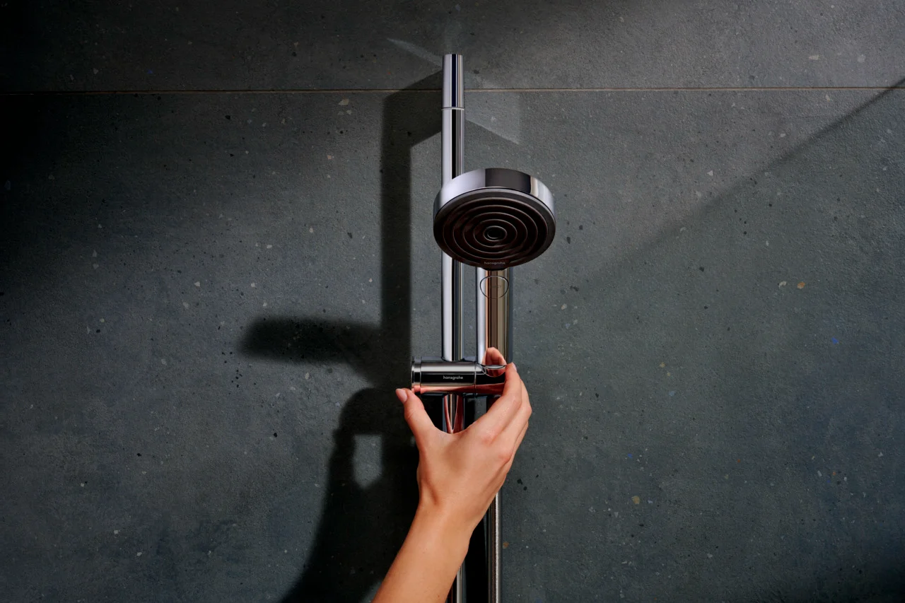 Hansgrohe Pulsify Select S Brausesystem 105 mm, Chrom, 65 cm Brausestange, EcoSmart mit Ecostat Element Hansgrohe Pulsify Select S Brausesystem 105 mm, Chrom, 65 cm Brausestange, EcoSmart mit Ecostat Element