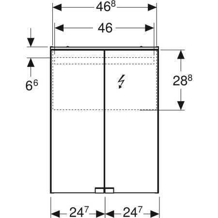 Geberit Spiegelschrank „Option“ 50 × 18 cm Geberit Spiegelschrank „Option“ 50 × 18 cm