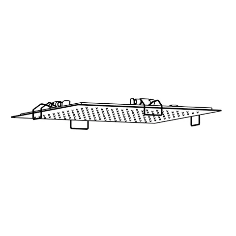 Kludi-ASANA Kopfbrause 440 x 440 mm Sommerregen St. Brushed Nickel für Deckeneinbau