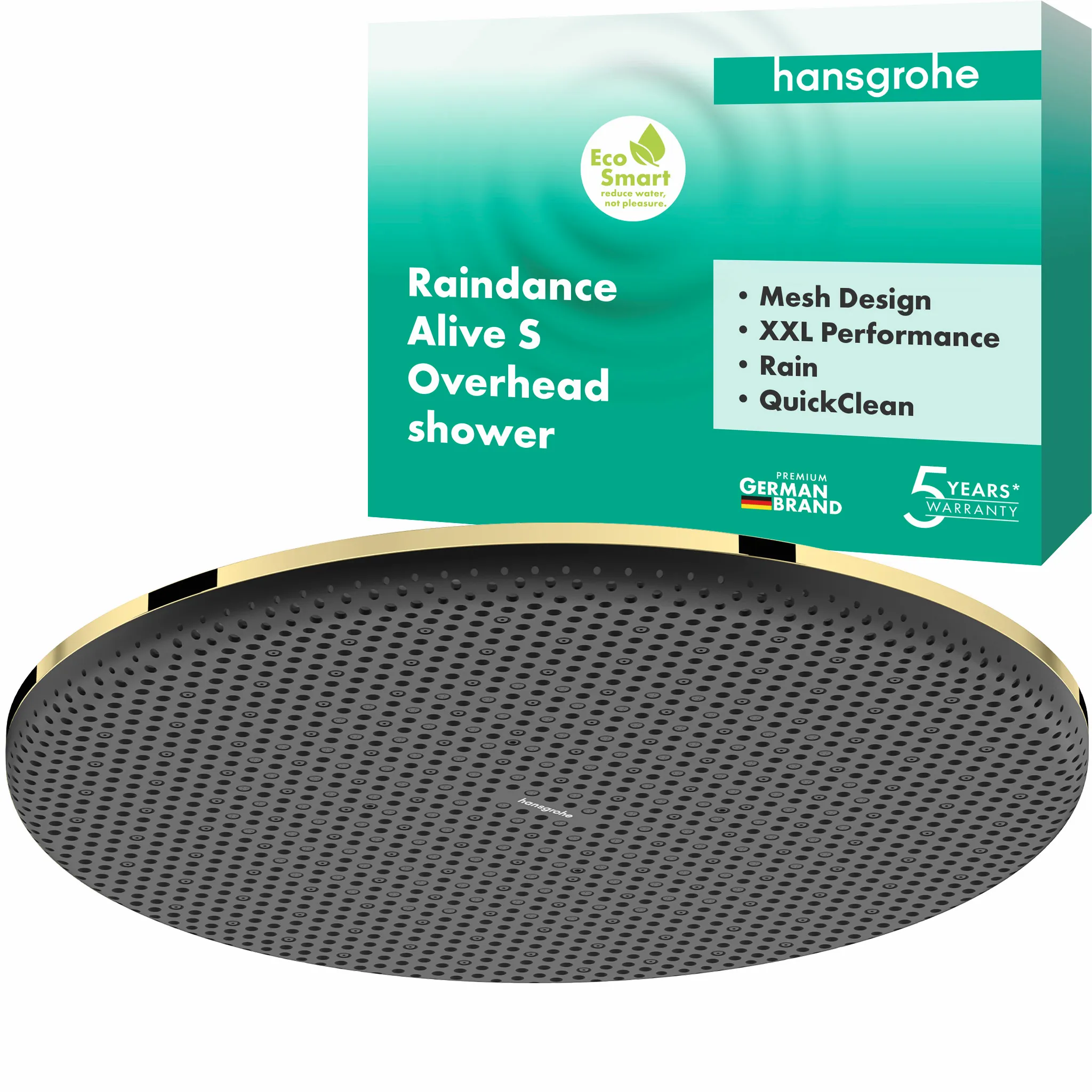 Hansgrohe Raindance Alive S Kopfbrause 300 1jet EcoSmart, Polished Gold Optic Hansgrohe Raindance Alive S Kopfbrause 300 1jet EcoSmart, Polished Gold Optic