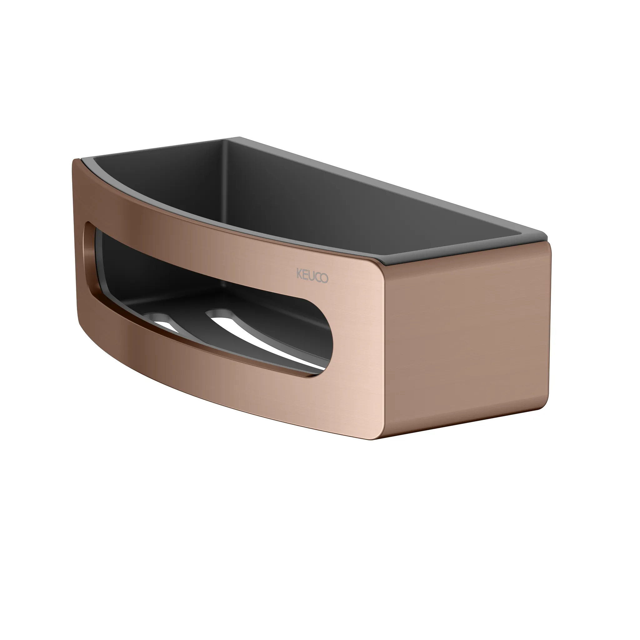 KEUCO ELEGANCE Duschablage Kunststoff-Einsatz anthrazit Rotgold gebürstet KEUCO ELEGANCE Duschablage Kunststoff-Einsatz anthrazit Rotgold gebürstet