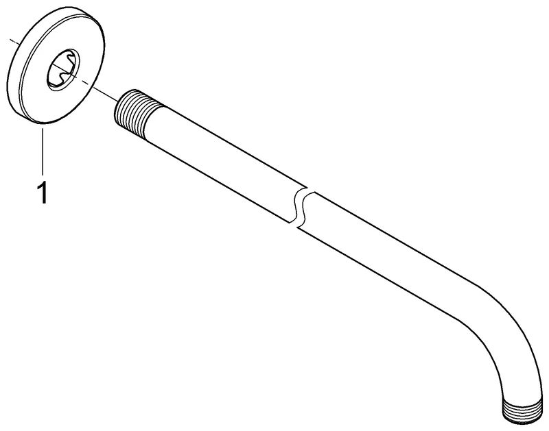 Brausearm Rainshower 28361, Ausladung 380 mm, chrom Brausearm Rainshower 28361, Ausladung 380 mm, chrom