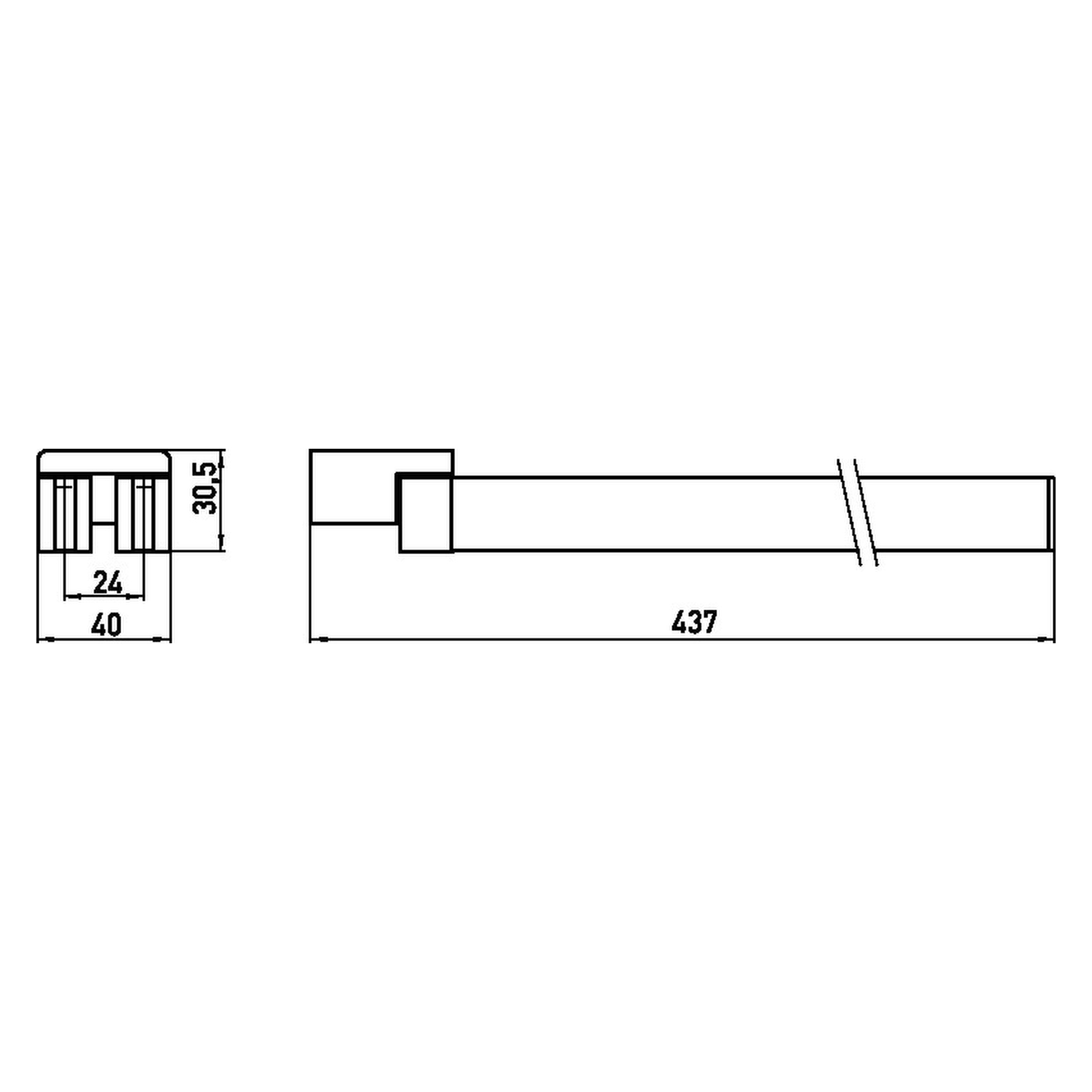 loft Handtuchhalter schwenkbar 2-armig, 410mm, -steel