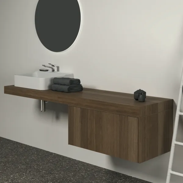 Ideal Standard Waschtischunterschrank „Conca“ 80 × 36 × 50,5 cm Walnuss dunkel Furnier Ideal Standard Waschtischunterschrank „Conca“ 80 × 36 × 50,5 cm Walnuss dunkel Furnier
