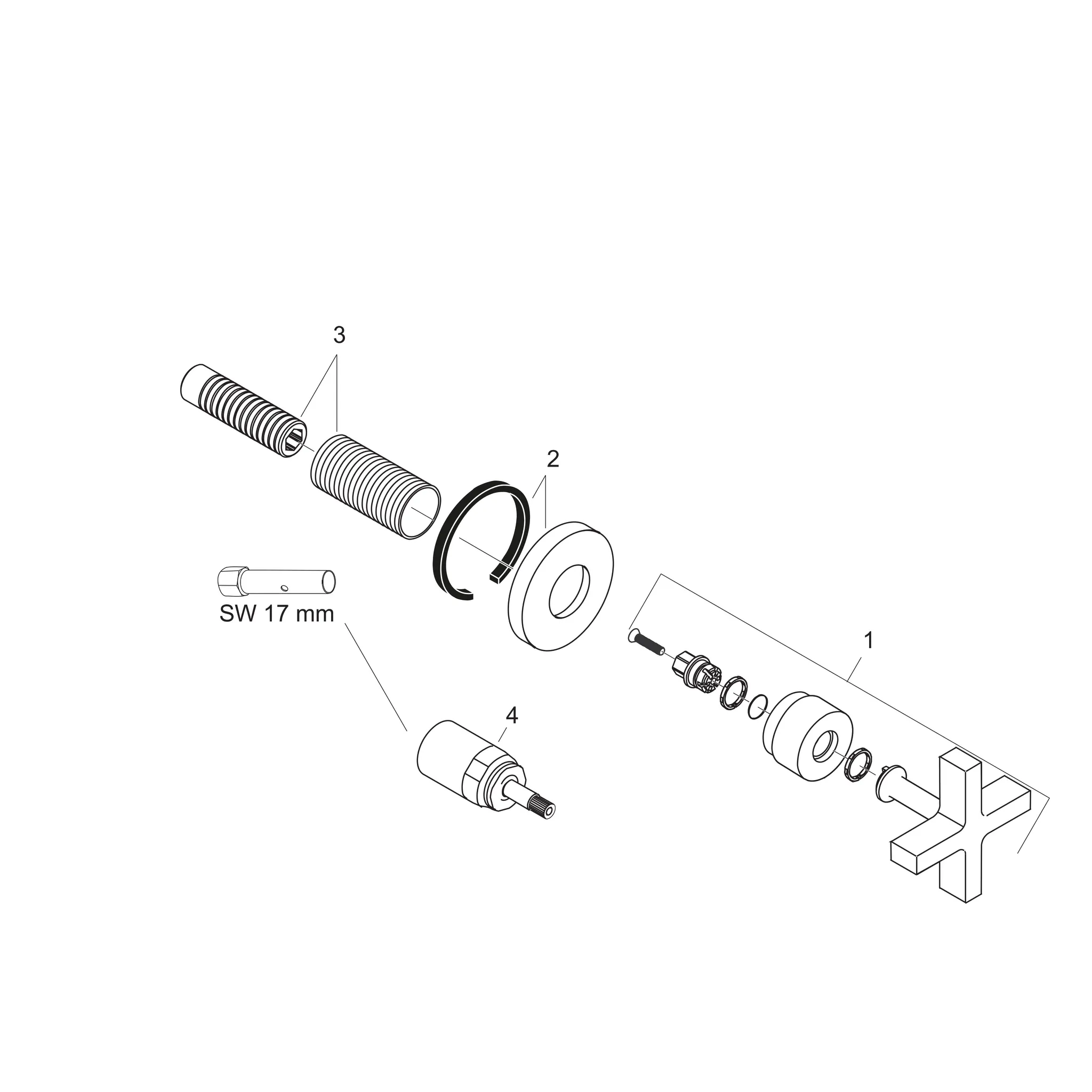 Hansgrohe AXOR Citterio Absperrventil Unterputz mit Kreuzgriff, Chrom Hansgrohe AXOR Citterio Absperrventil Unterputz mit Kreuzgriff, Chrom