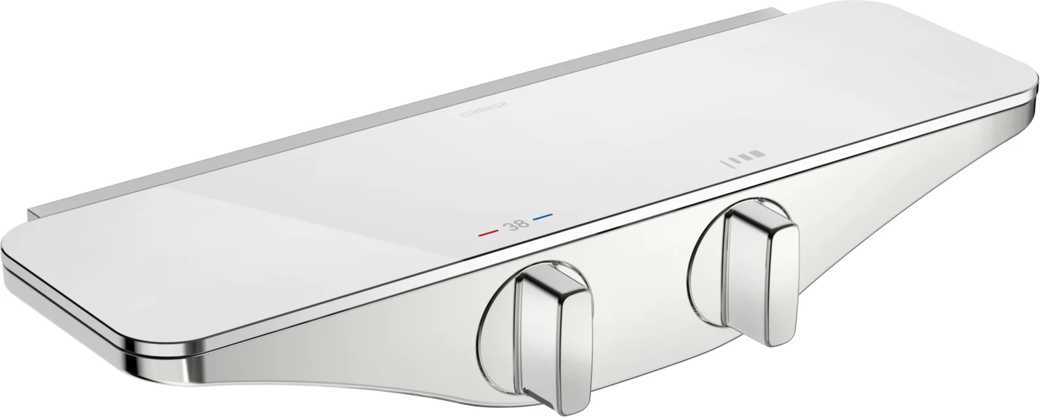 HansaEMOTION Duscharmatur Wandmontage Thermostat Chrom/Weiss DN15 HansaEMOTION Duscharmatur Wandmontage Thermostat Chrom/Weiss DN15