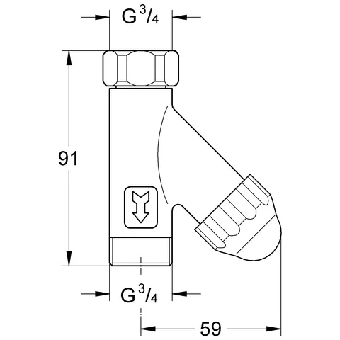Original WAS Schrägfilter 41275, DN 20, für Wassertemperaturen bis +80°C, Klarsichtkappe, Maschenweite 315 µm, Filtereinsatz aus Edelstahl, chrom Original WAS Schrägfilter 41275, DN 20, für Wassertemperaturen bis +80°C, Klarsichtkappe, Maschenweite 315 µm, Filtereinsatz aus Edelstahl, chrom