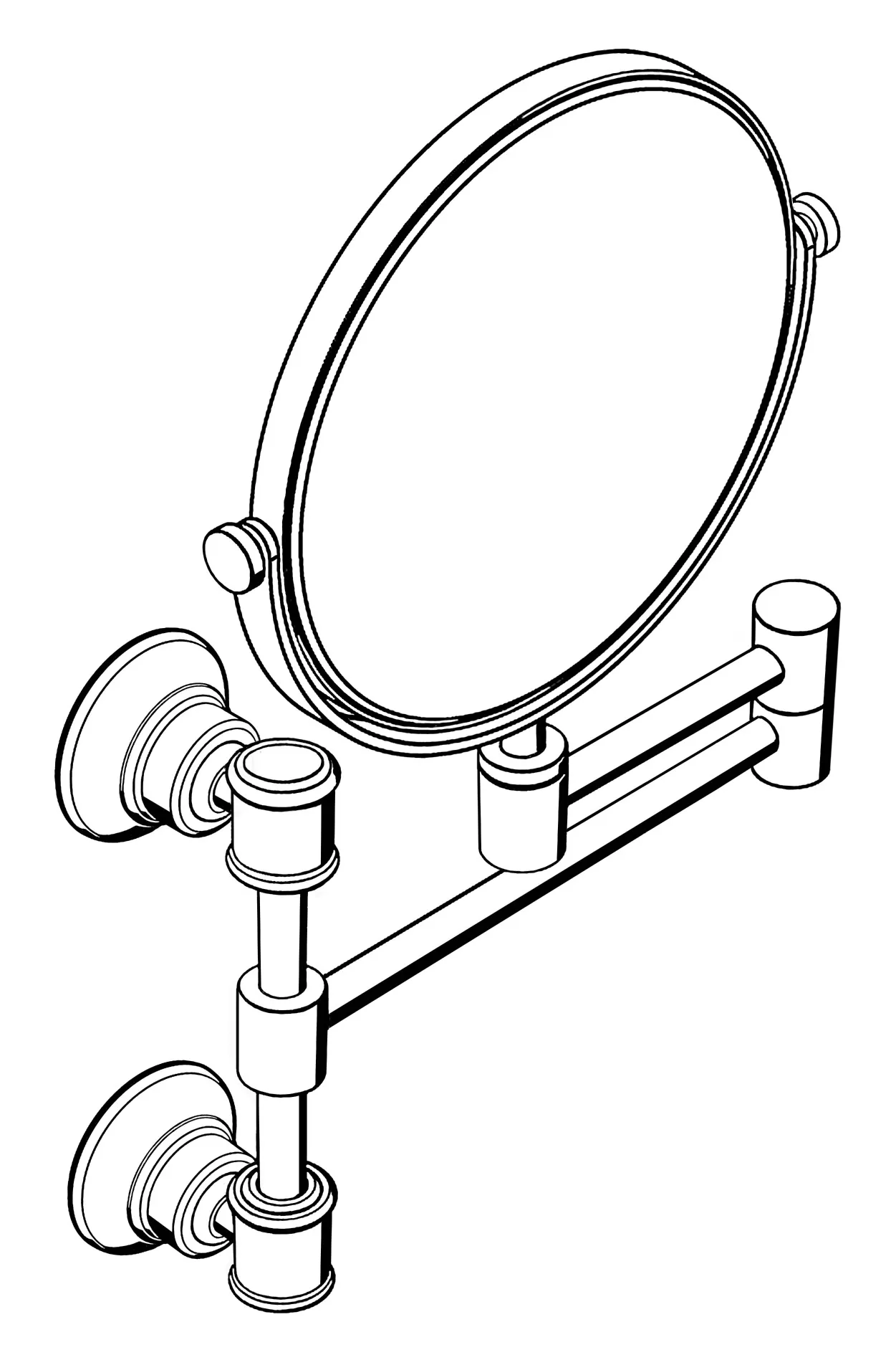 Rasierspiegel Axor Montreux ausziehbar