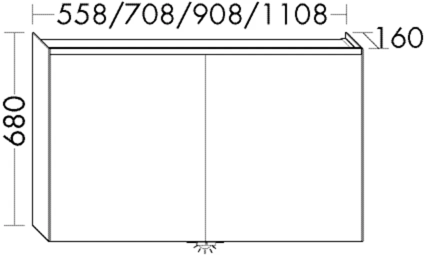 Spiegelschrank Iveo von burgbad - beidseitig verspiegelt, LED-Beleuchtung 4200 K, Anthrazitgrau, 1108 x 680 mm, Tiefe 160 mm Spiegelschrank Iveo von burgbad - beidseitig verspiegelt, LED-Beleuchtung 4200 K, Anthrazitgrau, 1108 x 680 mm, Tiefe 160 mm