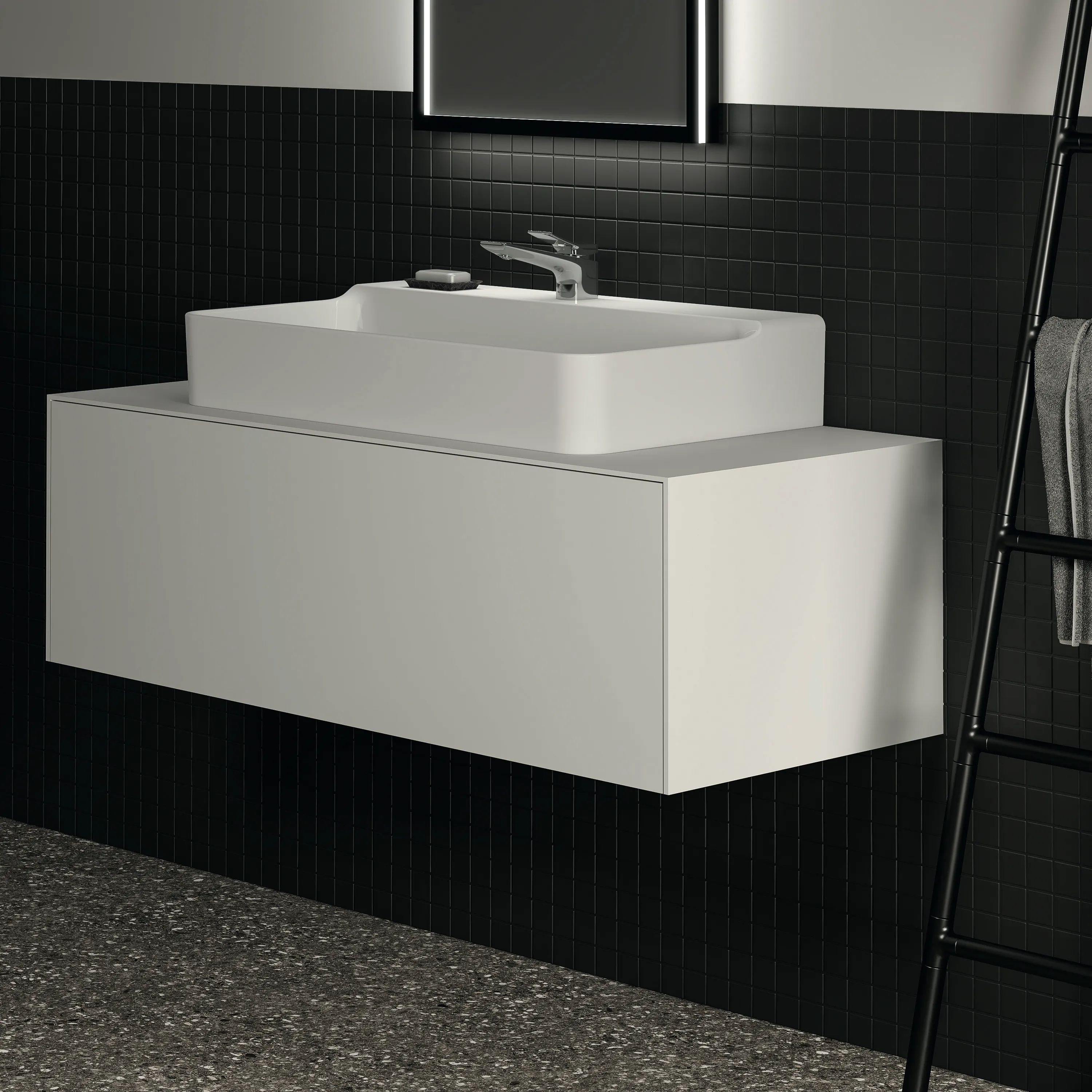 Ideal Standard Waschtischunterschrank „Conca“ 120,2 × 37 × 50,5 cm Weiß matt lackiert