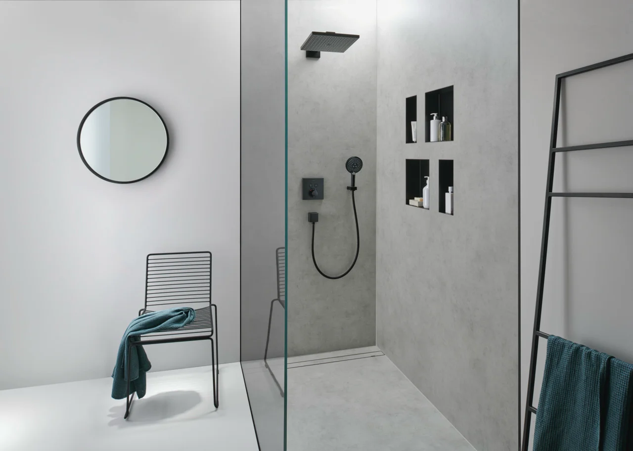 Hansgrohe RainDrain Rock Duschrinne 1100 mm, kürzbar und befliesbar