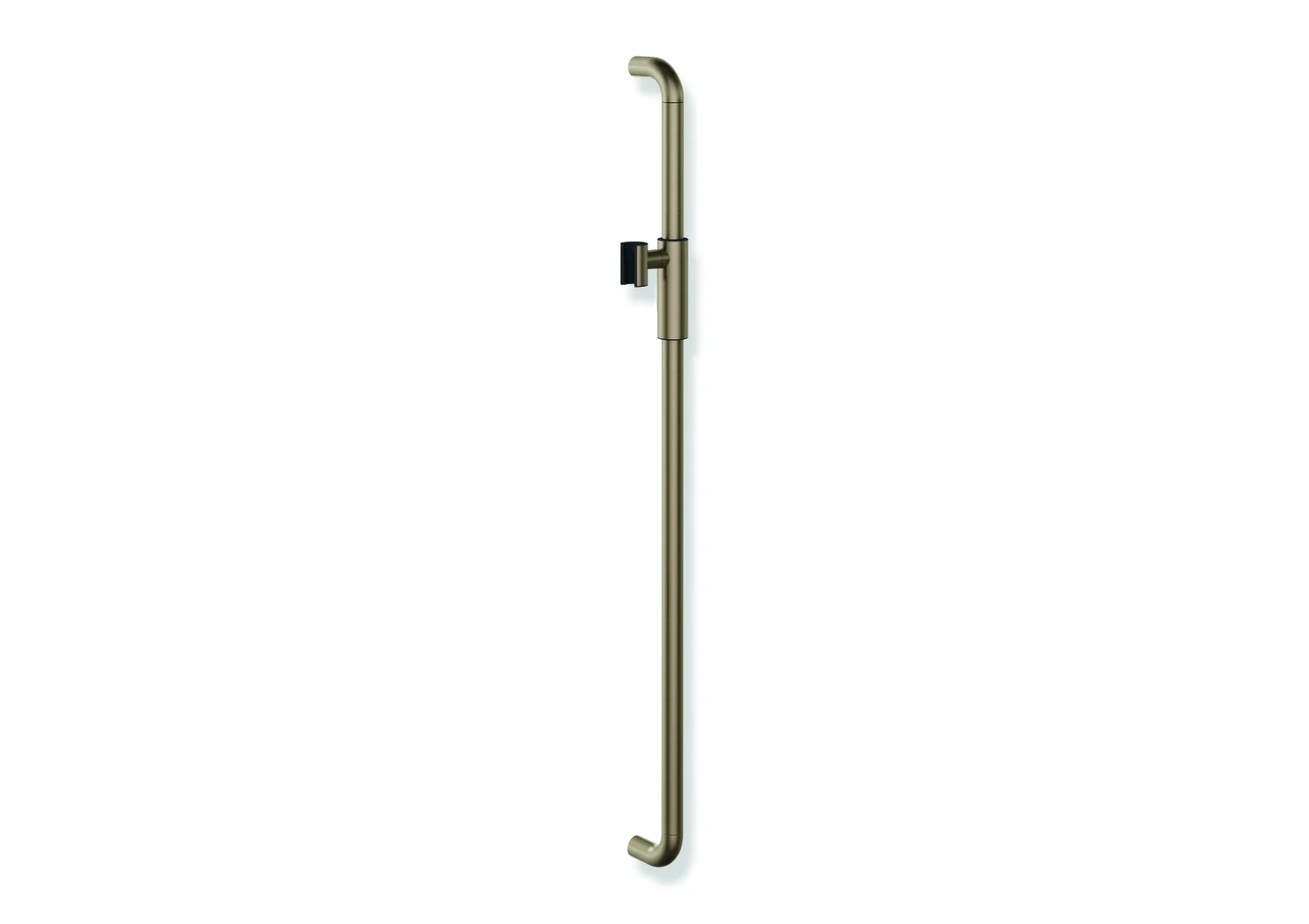 HEWI Brausehalterstange Serie 480, Edelstahl PVD Bronze gebürstet, Achsmaß 900 mm, Stangendurchmesser 25 mm