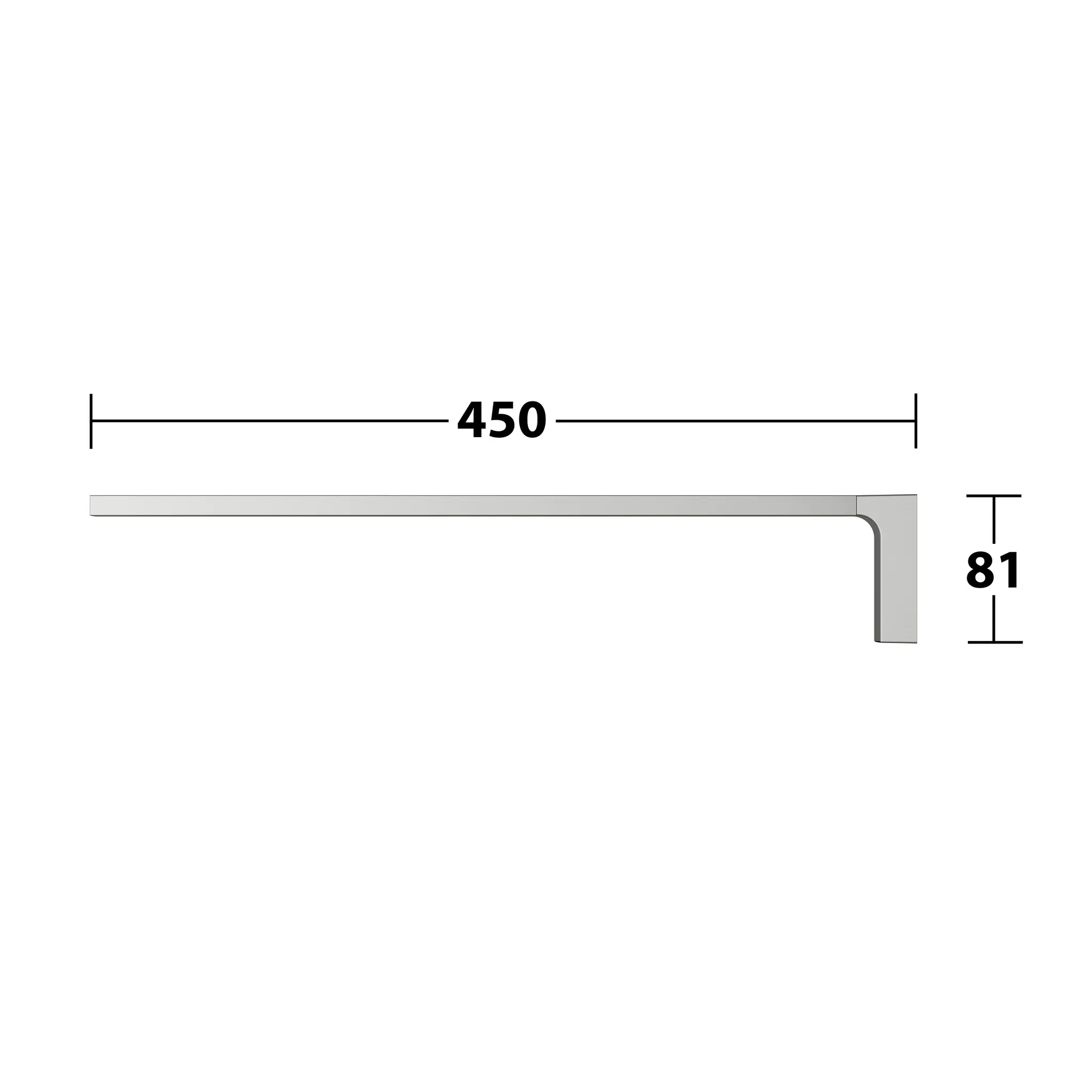 KEUCO EDITION 11 Handtuchhalter 1-armig 450 mm Edelstahl-finish KEUCO EDITION 11 Handtuchhalter 1-armig 450 mm Edelstahl-finish