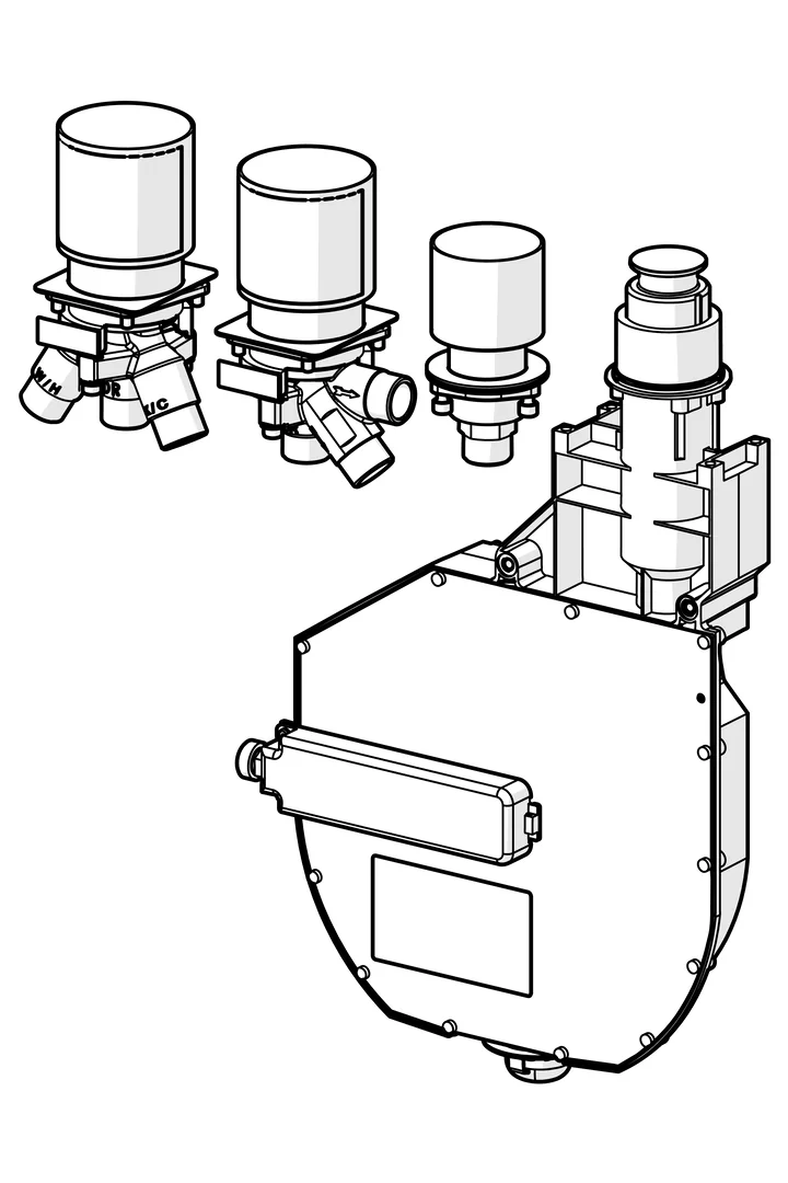 Hansa UP-Rohbauset Bade- und Brausearmatur Hansa 4.0 Kartusche 5304 DN20, Wannenrandmontage, Unterputz, Chrom Hansa UP-Rohbauset Bade- und Brausearmatur Hansa 4.0 Kartusche 5304 DN20, Wannenrandmontage, Unterputz, Chrom