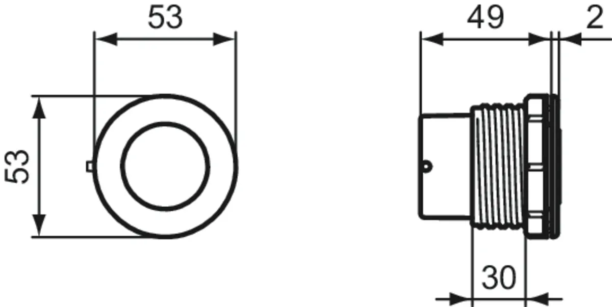 Betätigungsplatte XS P1 Septa Pro, pneumatische Auslösung, Chrom Betätigungsplatte XS P1 Septa Pro, pneumatische Auslösung, Chrom