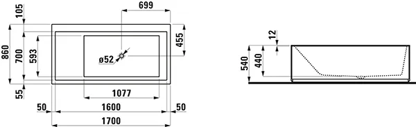 Laufen KARTELL Laufen Badewanne H223332, freistehend, 1700x860mm, weiß mit LED-Beleuchtung Laufen KARTELL Laufen Badewanne H223332, freistehend, 1700x860mm, weiß mit LED-Beleuchtung