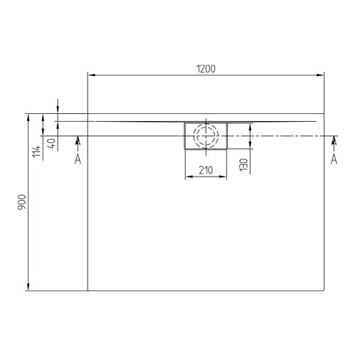 Villeroy & Boch Duschwanne inkl. Wannenträger und Ablaufgarnitur „Architectura MetalRim“ 120 × 90 cm