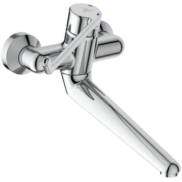 Wandwaschtisch-Sicherheitsarmatur Ceraplus, nicht absperrbarer S-Anschluß, Hebel 230mm, Ausladung 250mm, Chrom Wandwaschtisch-Sicherheitsarmatur Ceraplus, nicht absperrbarer S-Anschluß, Hebel 230mm, Ausladung 250mm, Chrom