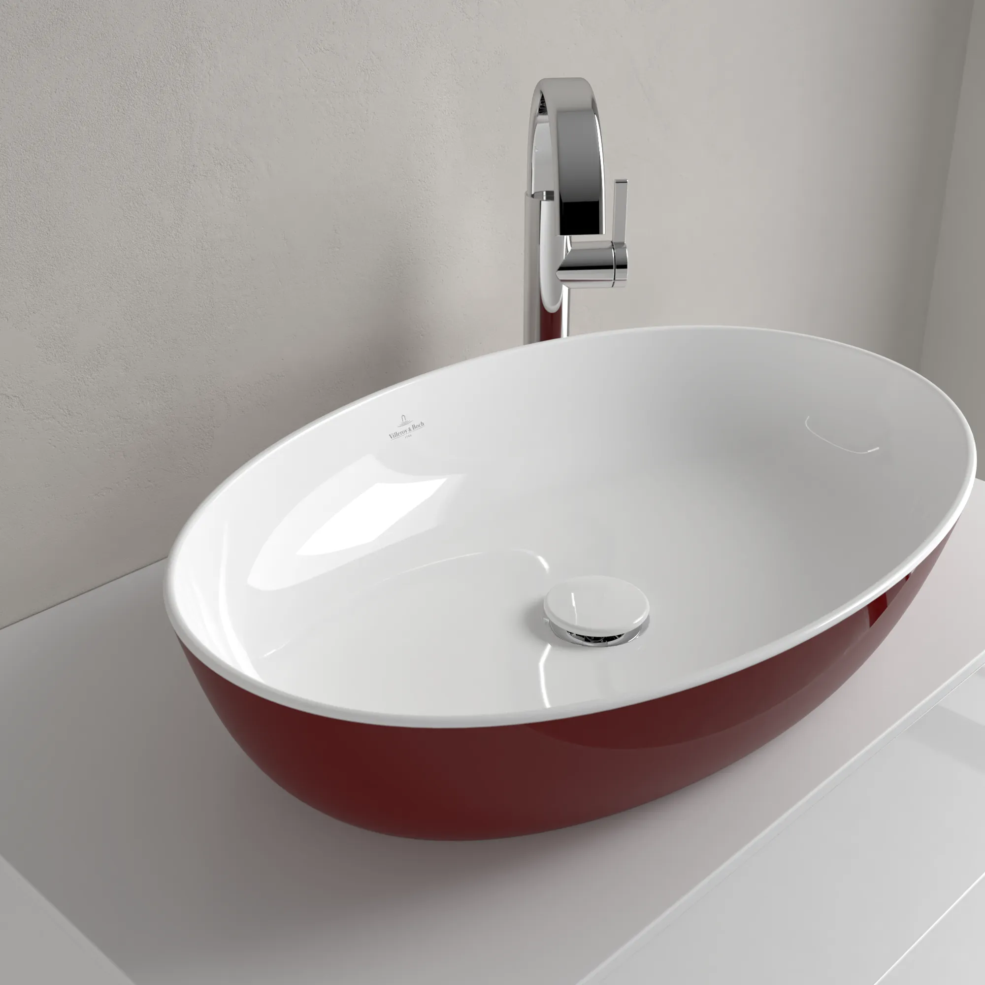 Villeroy & Boch Aufsatzwaschtisch aus TitanCeram „Artis“ 610 × 410 × 130 mm in Bordeaux Villeroy & Boch Aufsatzwaschtisch aus TitanCeram „Artis“ 610 × 410 × 130 mm in Bordeaux
