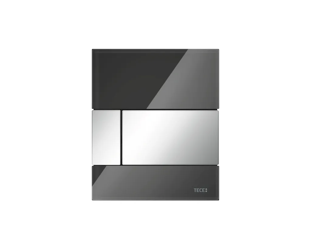 square Urinal-Betätigungsplatte mit Kart. Glas schwarz glzd. Taste Chrom gl. square Urinal-Betätigungsplatte mit Kart. Glas schwarz glzd. Taste Chrom gl.