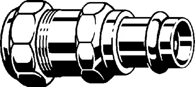 „Sanpress“ Verschraubung 28 mm × 1″ „Sanpress“ Verschraubung 28 mm × 1″