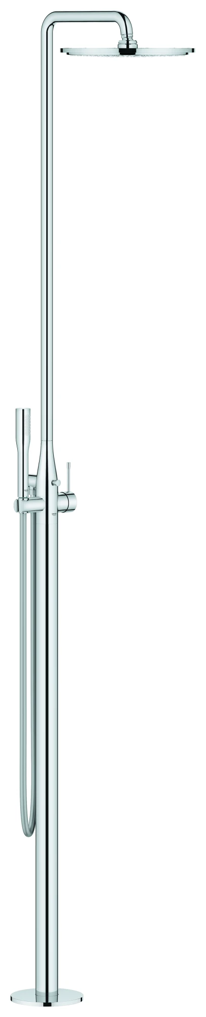 Einhand-Brausebatterie Essence 23741_1, freistehendes Duschsystem, Fertigmontageset für 45 984, eigensicher, chrom