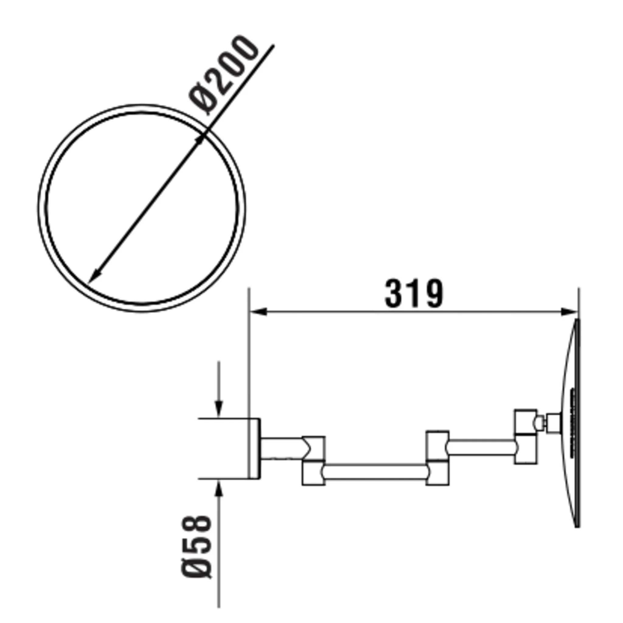 Niara Vergrösserungs-Spiegel 38606.1 wandmontiert, blassgold matt