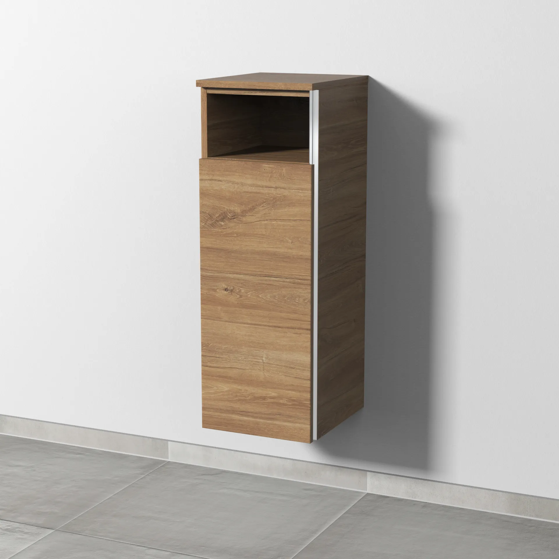 Sanipa Mittelschrank „3way“ 300 × 850 × 345 mm Anschlag links, in Eiche Kansas, Anschlag links