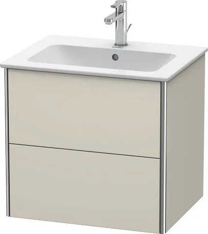 Duravit Waschtischunterschrank wandhängend „XSquare“ 61 × 56 × 47,8 cm in Taupe Matt