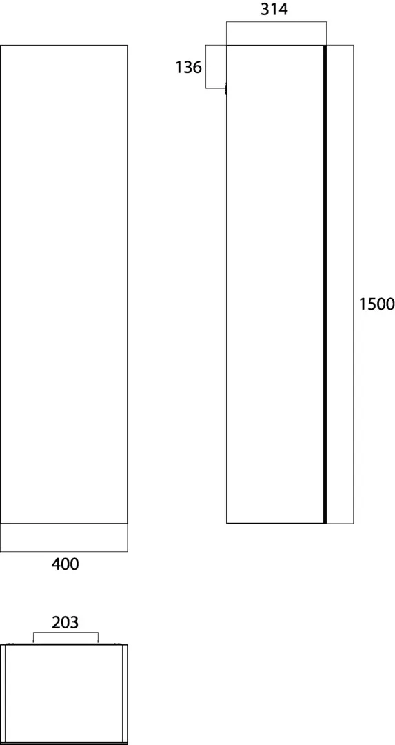 Hochschrank evo, mit Doppelspiegeltür, 1500 mm, weiss/spiegel Hochschrank evo, mit Doppelspiegeltür, 1500 mm, weiss/spiegel
