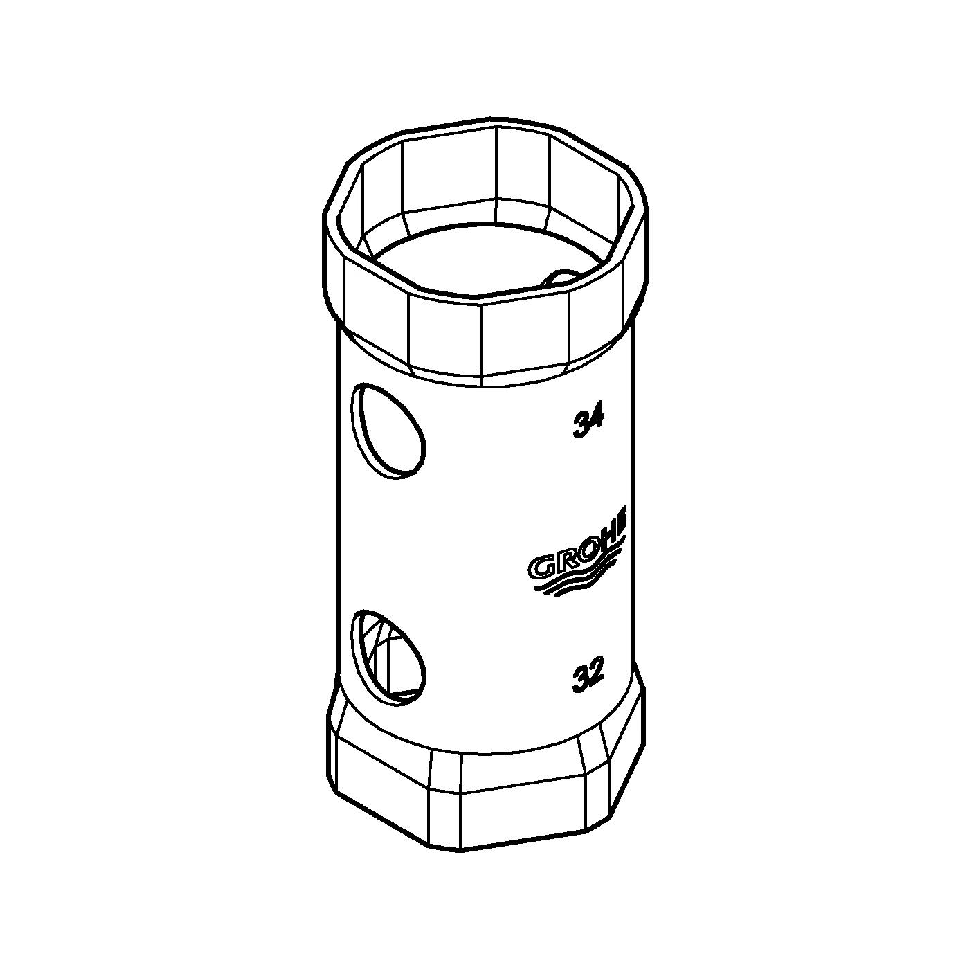 Steckschlüssel 19332, 32mm und 34mm