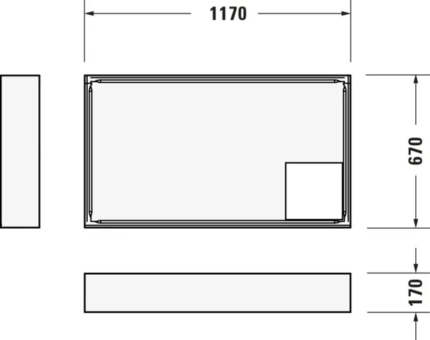 Duravit rechteck Duschwanne „D-Code“ 120 × 70 cm 