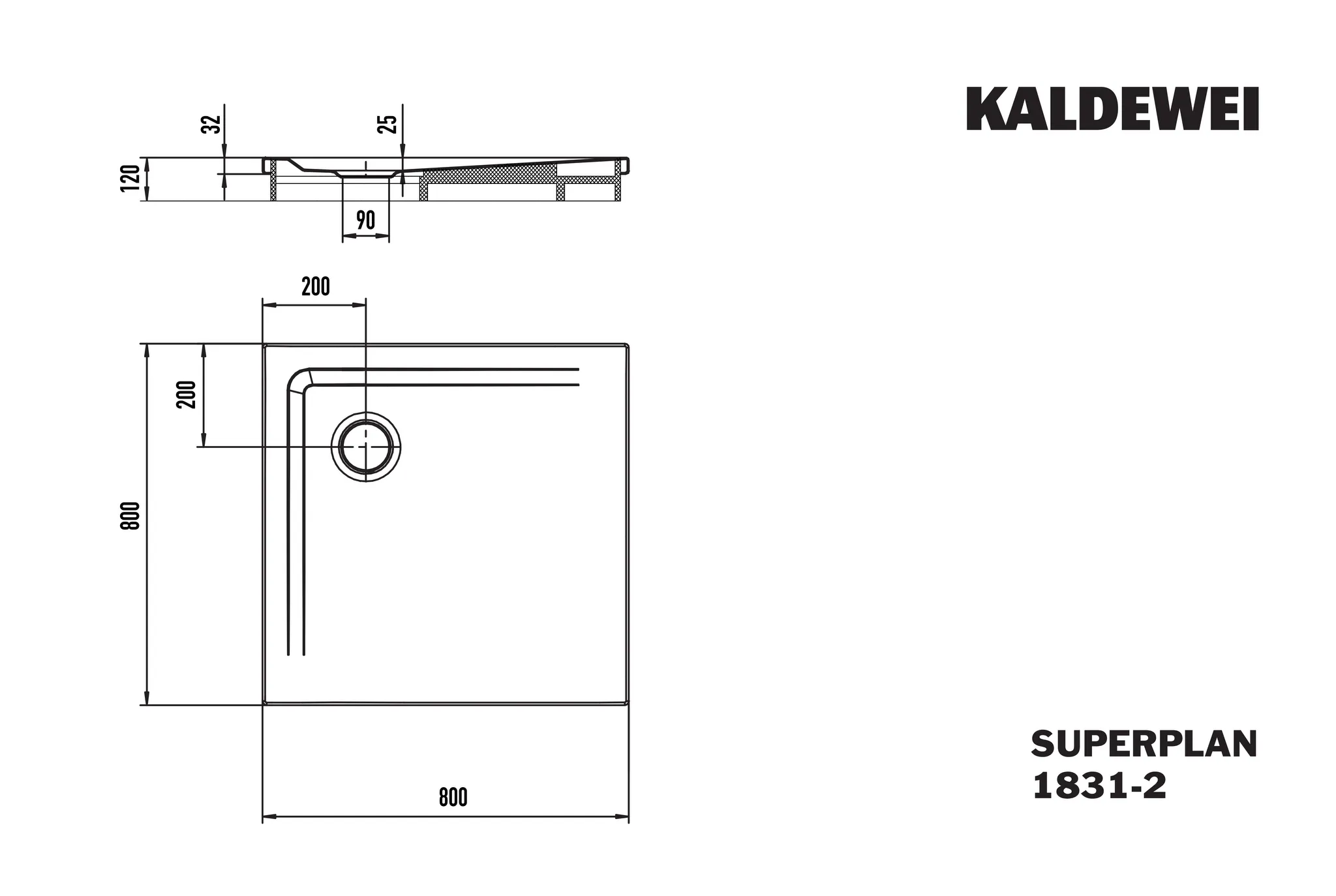 Kaldewei Duschwanne „Superplan“ 80 × 80 cm ohne Oberflächenbeschichtung, mit Antislip Secure Plus, in warm grey 70 Kaldewei Duschwanne „Superplan“ 80 × 80 cm ohne Oberflächenbeschichtung, mit Antislip Secure Plus, in warm grey 70