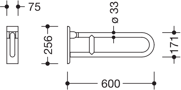 HEWI Stützklappgriff „Serie 805 Classic“