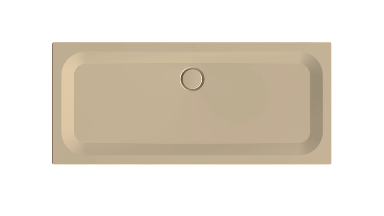 Bette rechteck Duschwanne „BetteUltra“ 1600 × 700 mm ohne Oberflächenbeschichtung, mit BetteGlasur Plus, ohne Wannenträger, in Bahamabeige