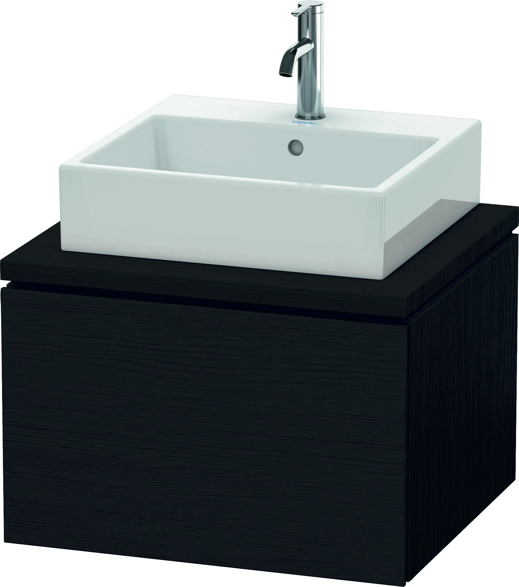 Duravit Waschtischunterschrank wandhängend „L-Cube“ 62 × 40 × 54,7 cm Eiche Schwarz