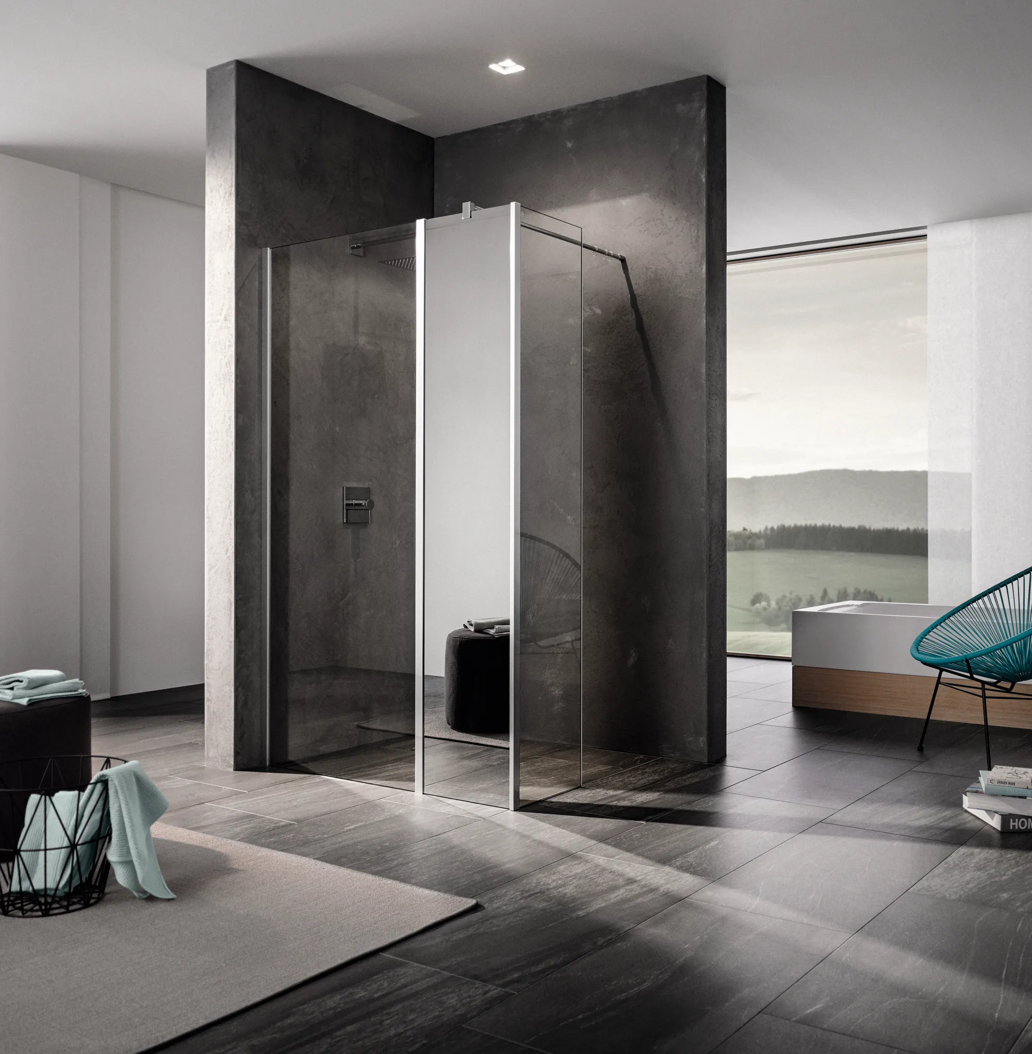 Kermi Duschdesign Walk-In-Duschkabine Festfeld im Winkel „WALK-IN XB“ Glas Klar, Profile Silber Hochglanz, BV: 317 - 317 mm H: 2000 mm Kermi Duschdesign Walk-In-Duschkabine Festfeld im Winkel „WALK-IN XB“ Glas Klar, Profile Silber Hochglanz, BV: 317 - 317 mm H: 2000 mm