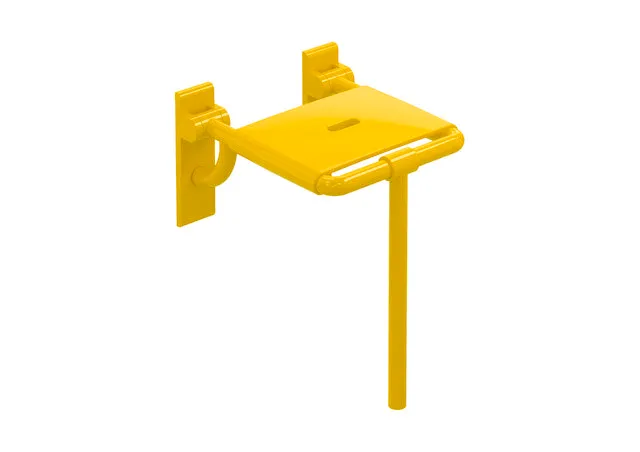 HEWI Klappsitz, Serie 801, PG78, senfgelb, B=378mm, T=414mm HEWI Klappsitz, Serie 801, PG78, senfgelb, B=378mm, T=414mm