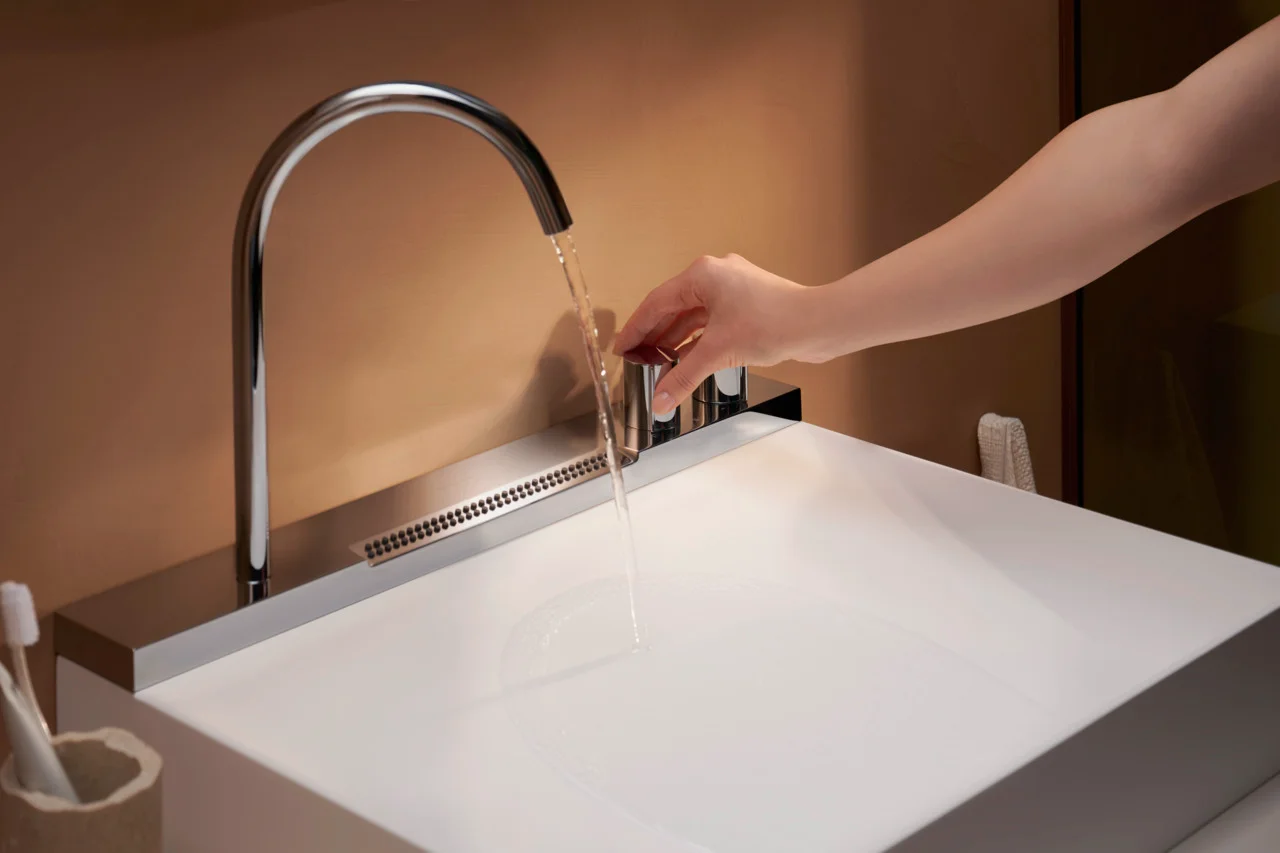 Hansgrohe Avalegra AquaUnit 58 cm, Chrom, matt, Aufsatz und wandhängend, 580x475x100 mm, Schwenkauslauf, Laminarstrahl & Rain, QuickClean+, Thermostatkartusche Hansgrohe Avalegra AquaUnit 58 cm, Chrom, matt, Aufsatz und wandhängend, 580x475x100 mm, Schwenkauslauf, Laminarstrahl & Rain, QuickClean+, Thermostatkartusche